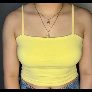 Yellow cropped top